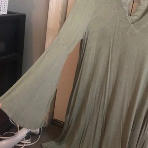 Umgee bell sleeve dress with pockets